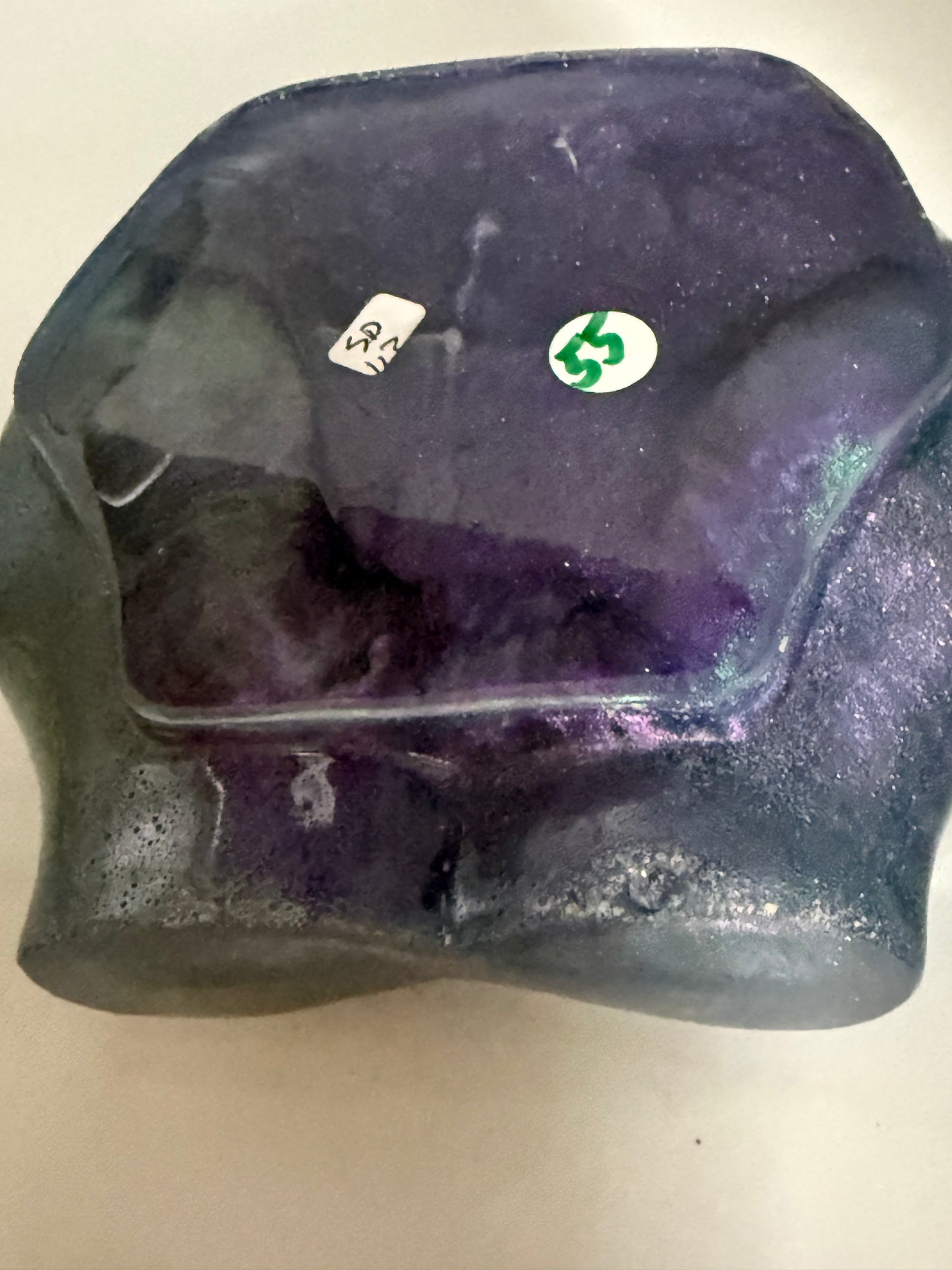 Large purple resin hand trinket tray.