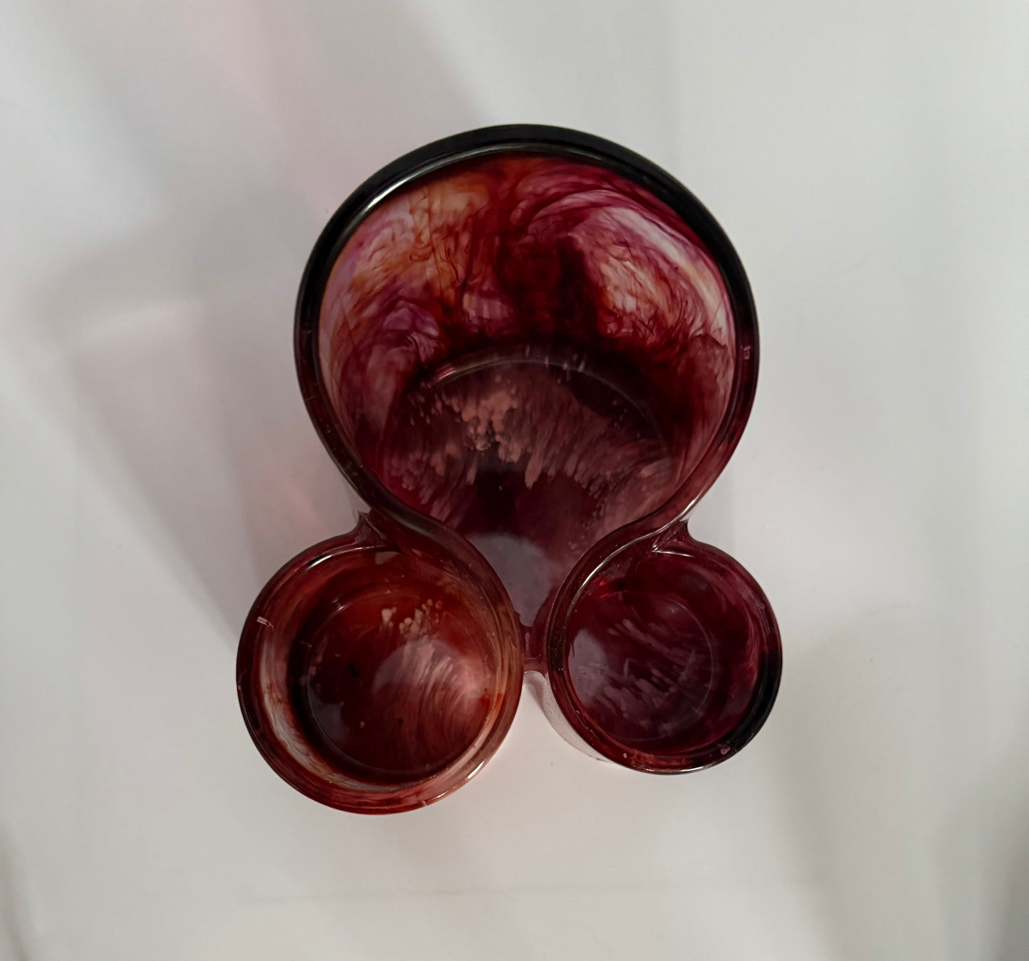 Red three canister pencil/pen holder